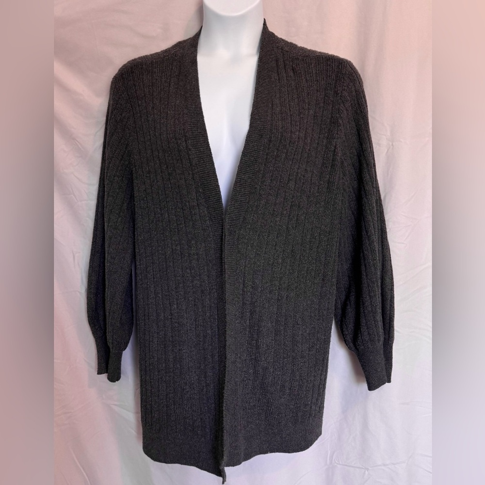 Lane Bryant plus size Open Front Cardigan Sweater. Charcoal Gray. Size 26/28.